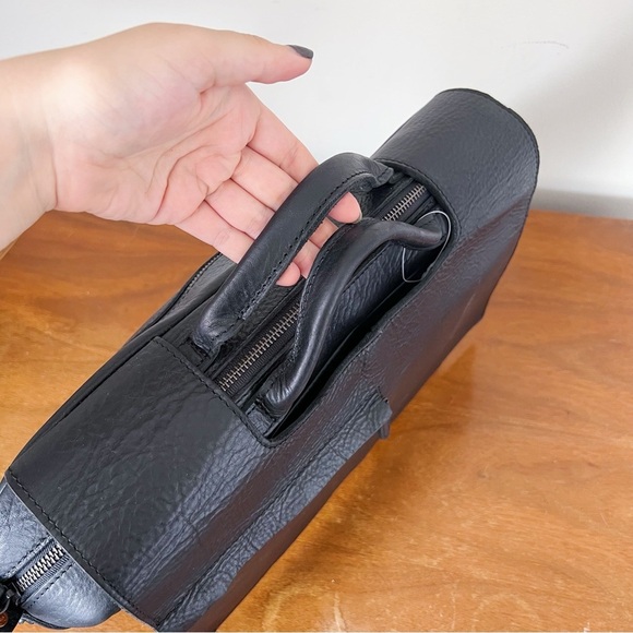 RUSTICO • Surveyor Messenger Bag black leather briefcase laptop shoulder black - Picture 6 of 16